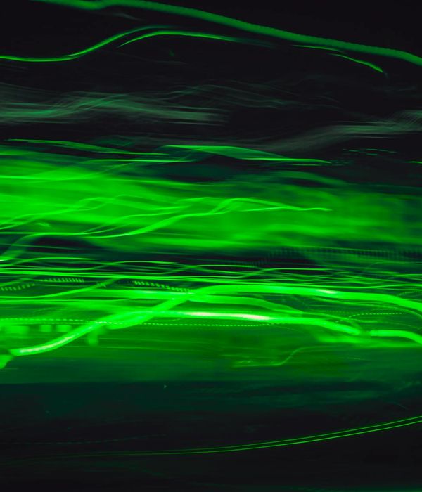 Abstract glowing lines representing flow and balance